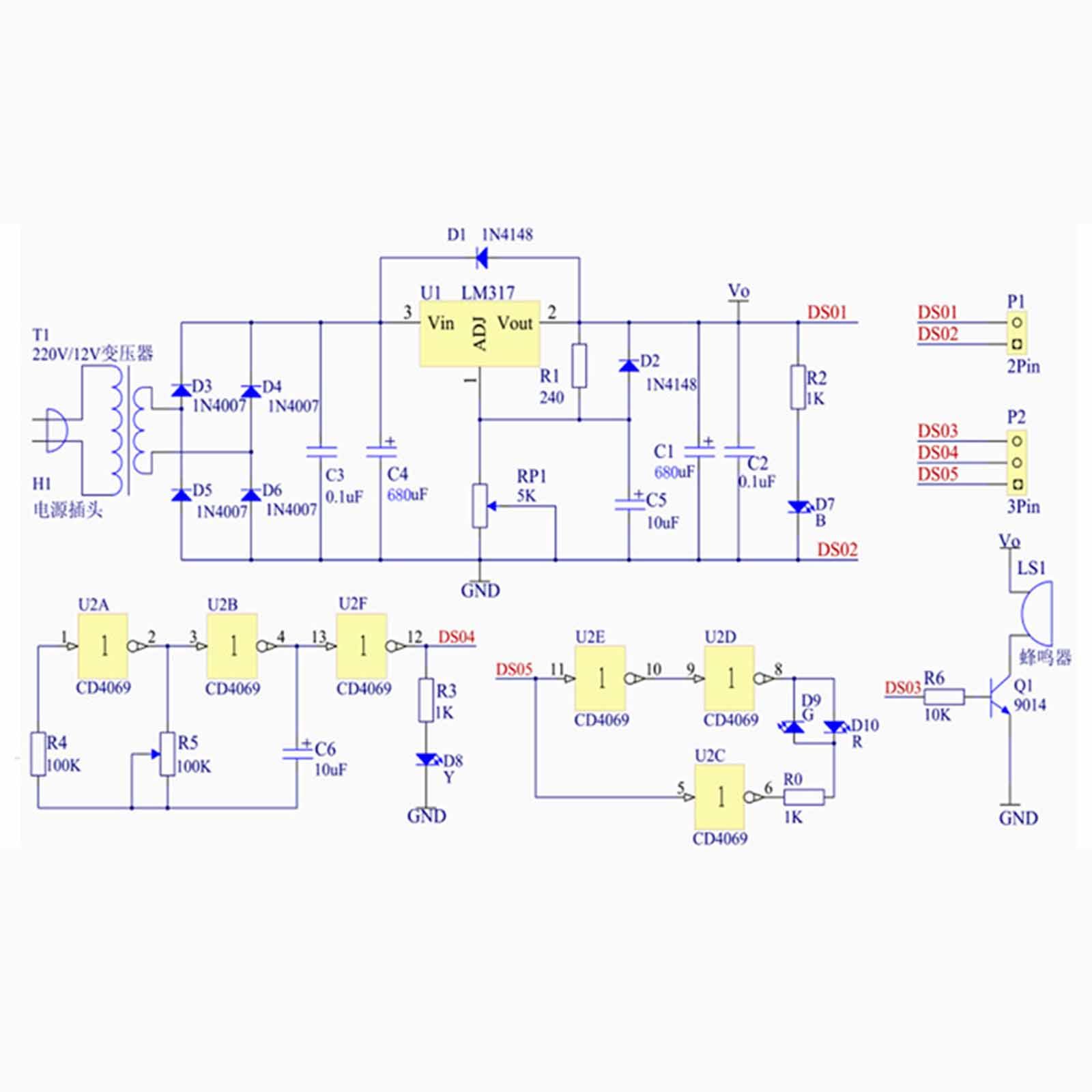 Diy Home Electronics Lab - DIY-voedingsbord, instelbare spanningsregelaarset, elektronische module voor