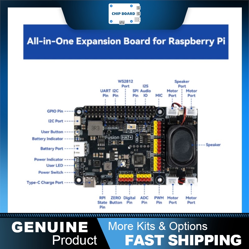 Raspberry Pi Zero - SunFounder Fusion HAT+: Raspberry Pi uitbreidingsbord