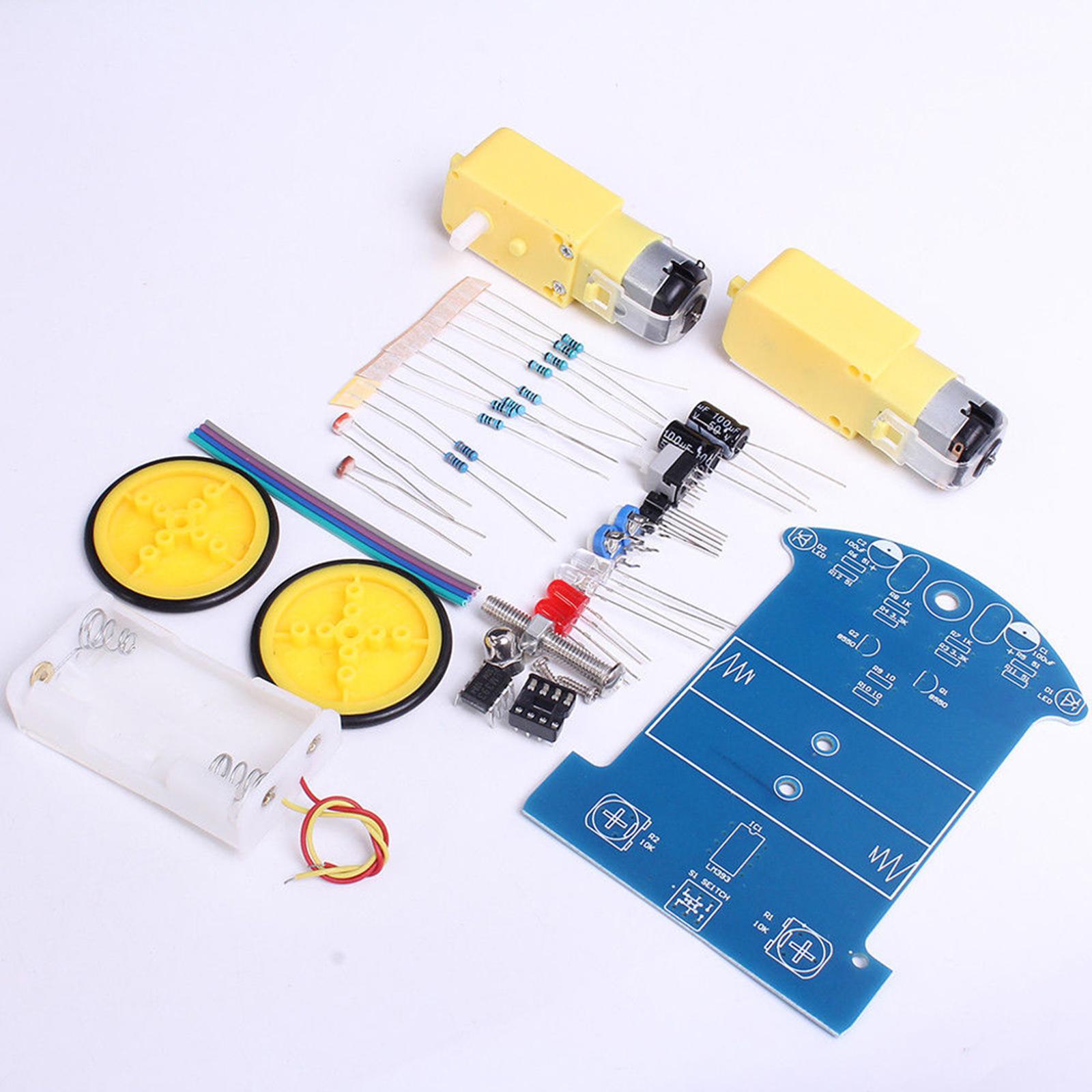 Diy Robot Electronics Kit - Slimme robotautokit, doe-het-zelf elektronisch speelgoed, stevige,