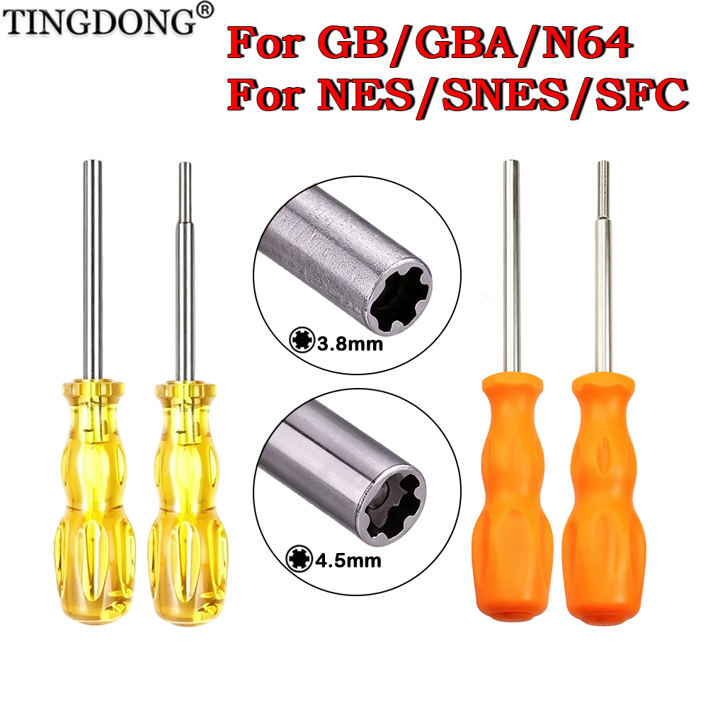 Diy Electronics Repair - Reparatieset voor gamecartridge-beveiligingsschroevendraaiers 3.8mm 4.5mm bits