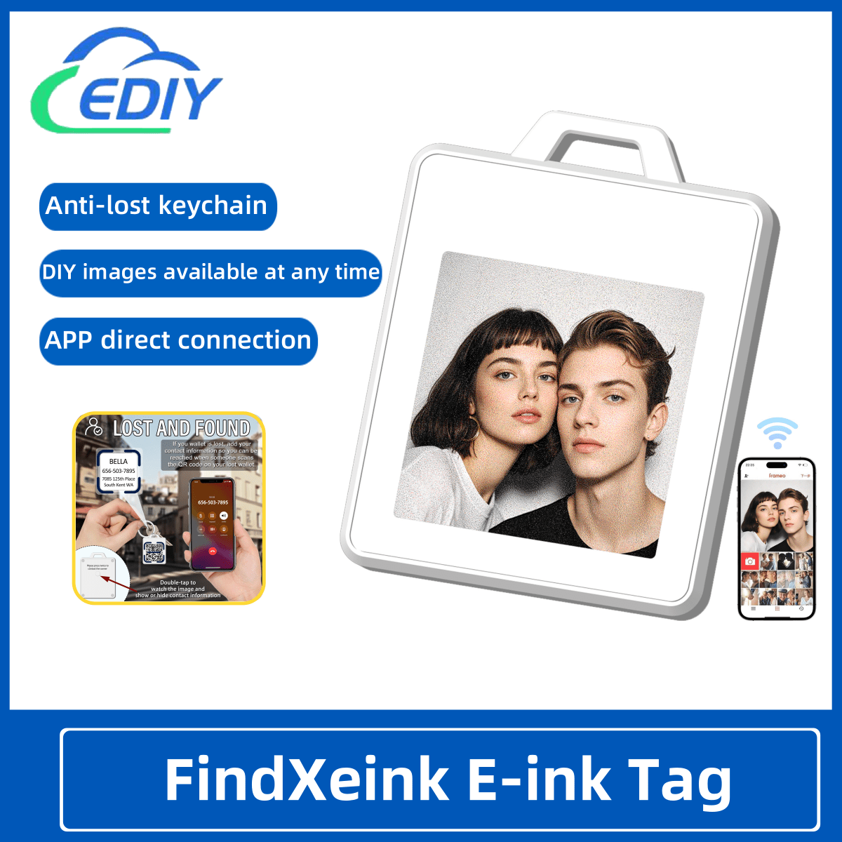 Diy Electronics Location - 1,54 inch 4-kleuren E-ink display BLE
