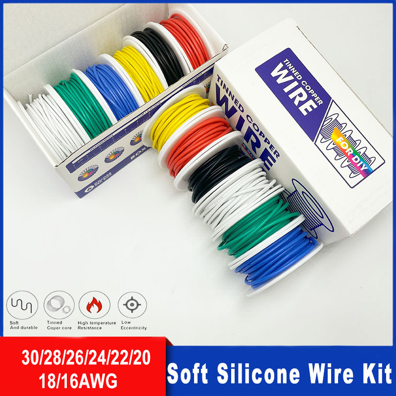 Diy Electronics Project Kit - Zachte siliconendraadkit 16awg 18awg 20 22