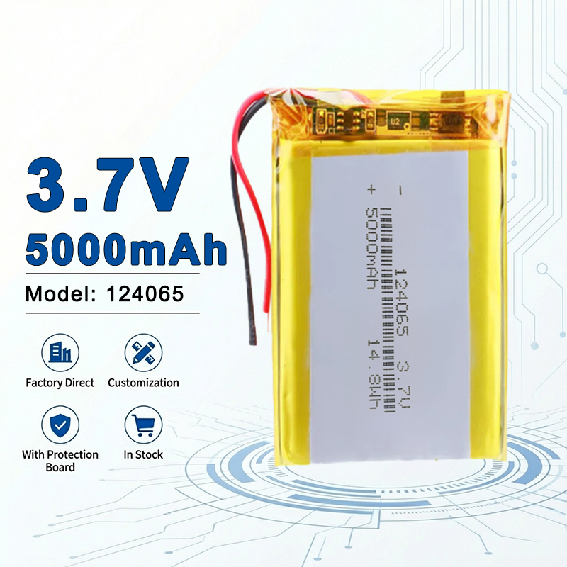 Diy Wearable Electronics - 124065 3.7V 5000mAh Oplaadbare Li-ion Batterij