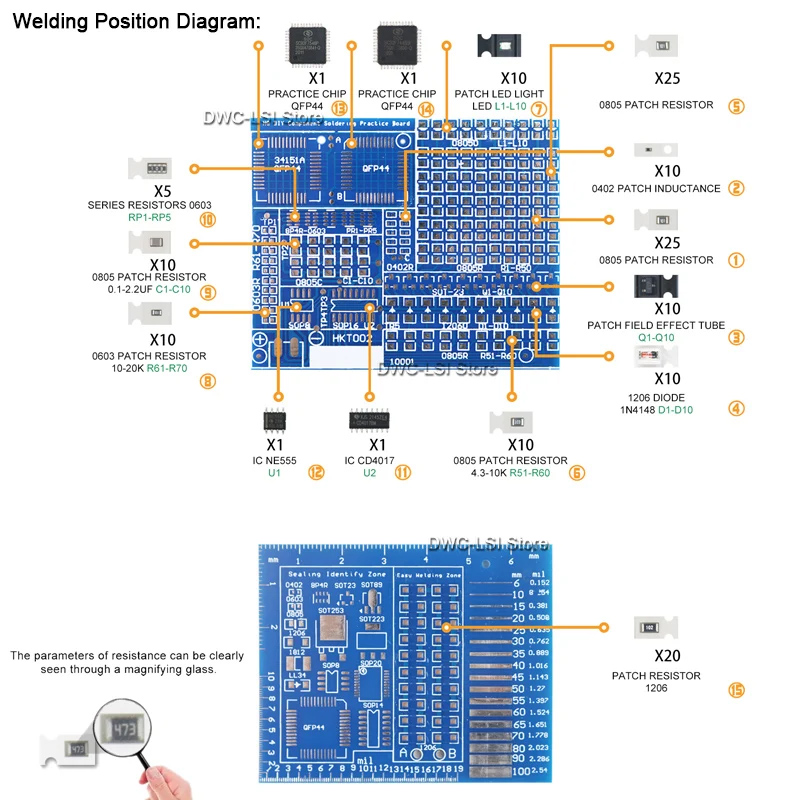 SMD/SMT Componenten Solderen O - Diy Electronics Repair Kit recensie en prijs