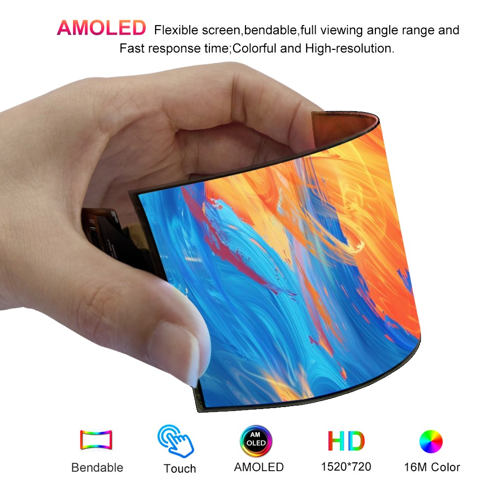 Wisecoco 5 inch AMOLED flexibe - Diy Wearable Electronics recensie en prijs