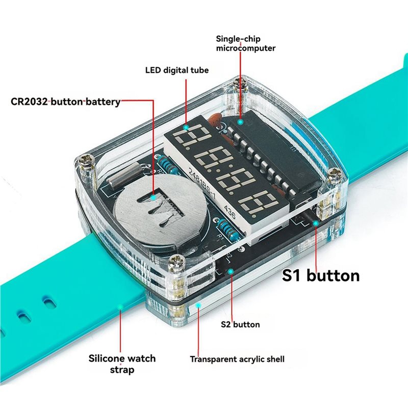 2X DIY LED horloge elektronisc - Diy Electronics Youtube recensie en prijs