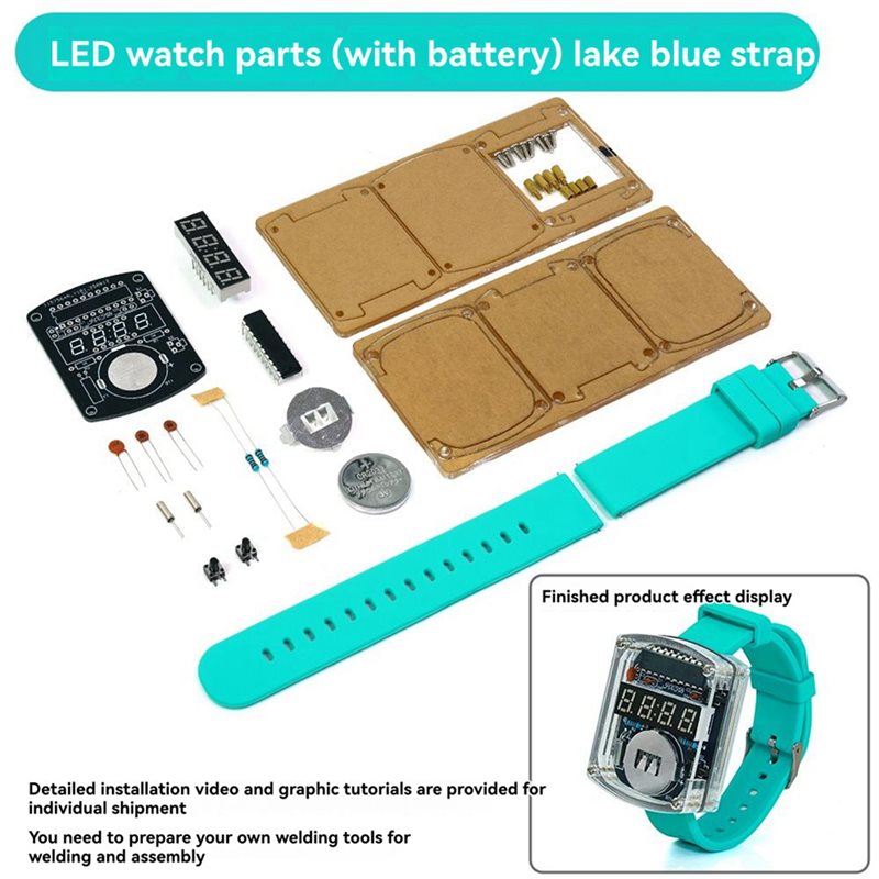 2X DIY LED horloge elektronisc - Diy Electronics Youtube recensie en prijs