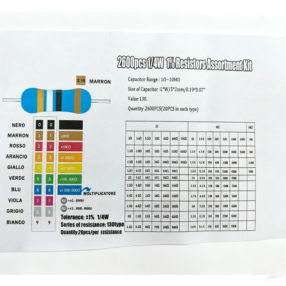 2600 stuks metaalfilmweerstand - Diy Electronics Project Kit recensie en prijs