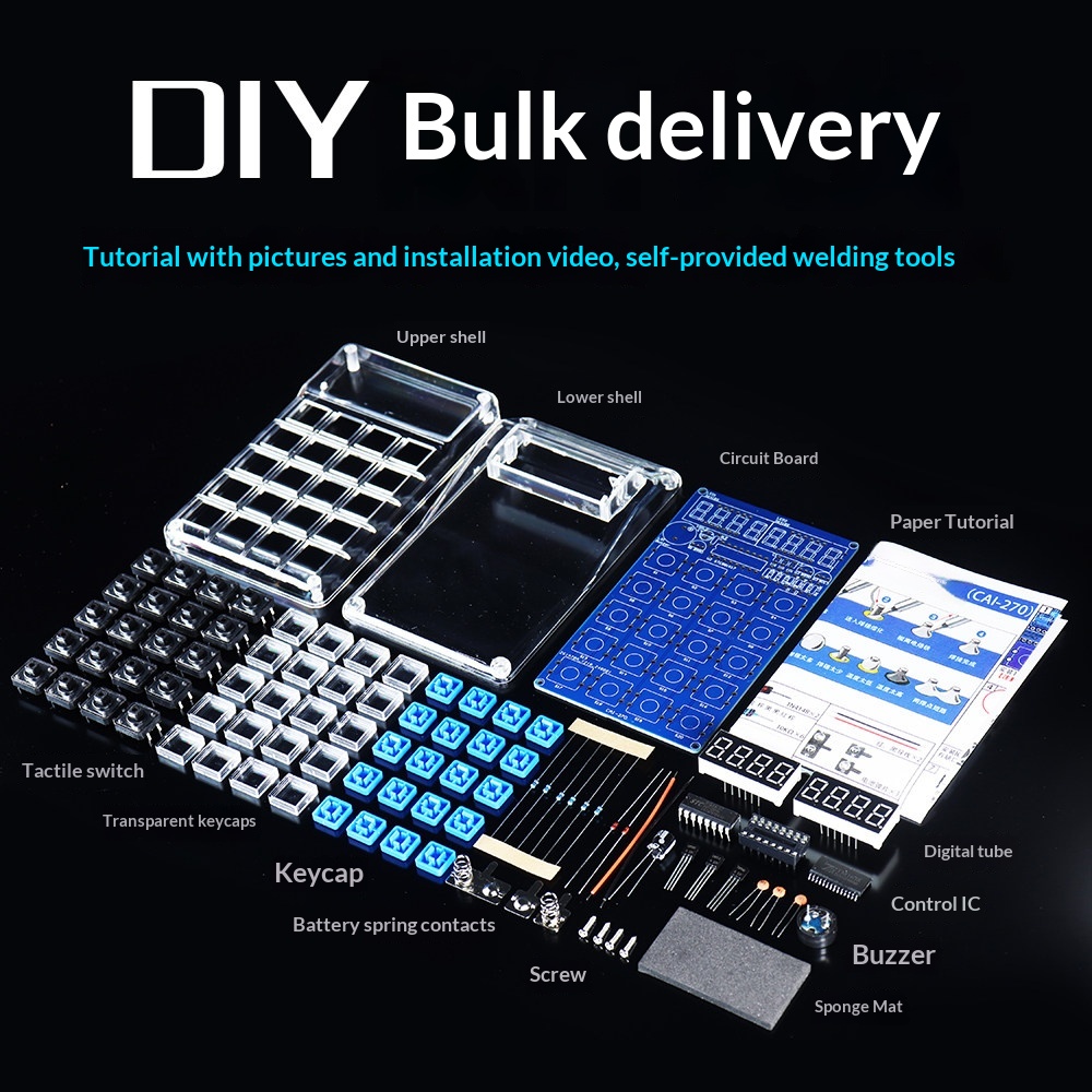 Productiekit voor rekenmachine - Diy Electronics Youtube recensie en prijs