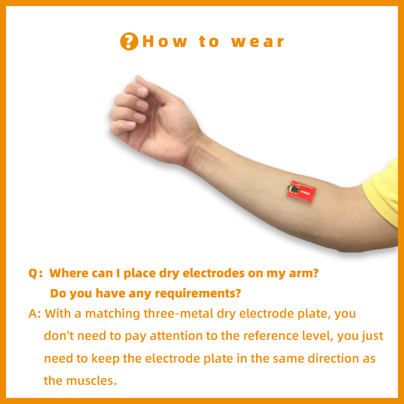 Biosensor EMG Biometrie Droge  - Diy Wearable Electronics recensie en prijs