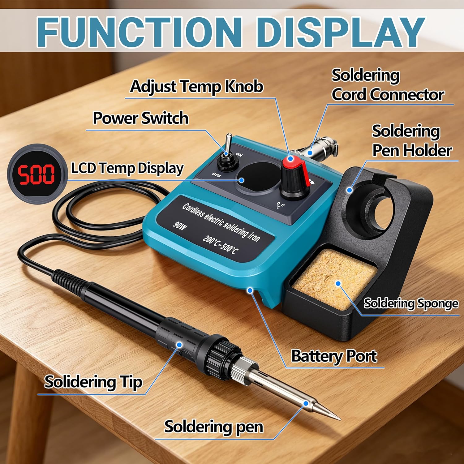 90W LED digitale draadloze sol - Diy Electronics Repair Kit recensie en prijs