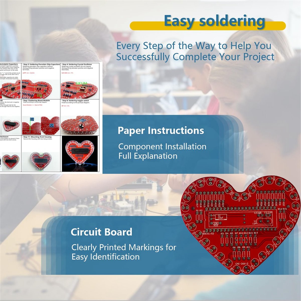 DT262/Soldeerpraktijkset, hart - Diy Electronics Projects For Beginners recensie en prijs