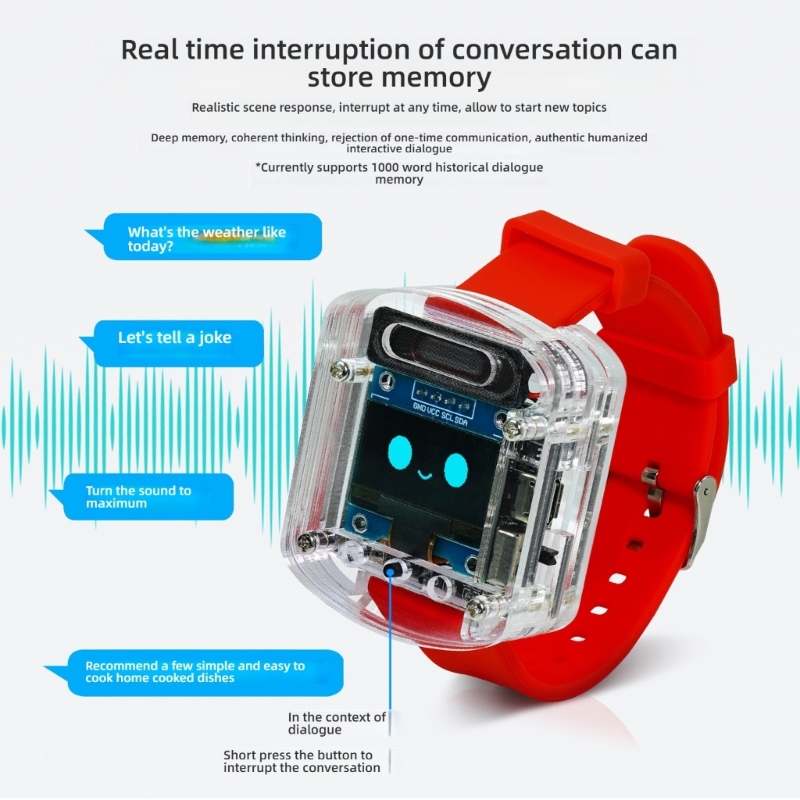 AI Voice Control Watch Oplaadb - Diy Wearable Electronics recensie en prijs